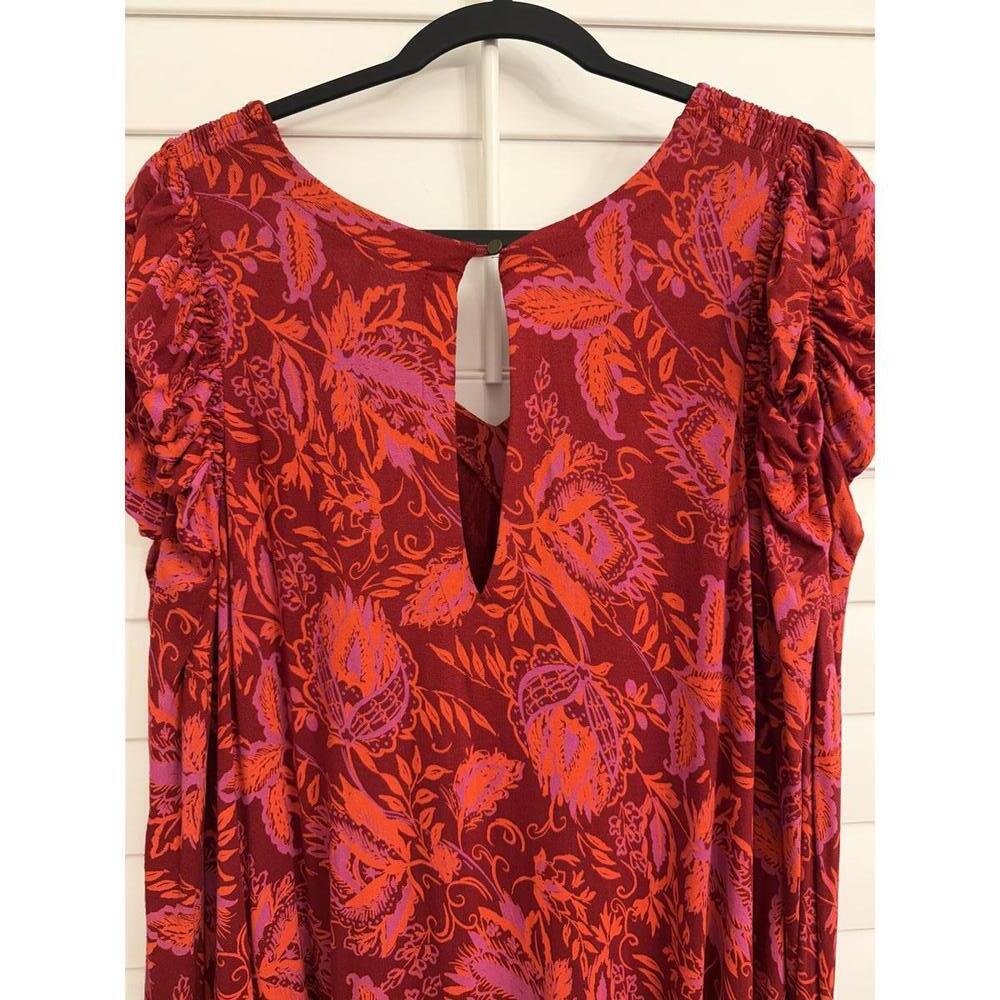 Free People Hello Lover Tunic Top in the Scarlett Combo color size XS - Picture 6 of 9
